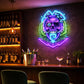 Home Bar Neon Signs - Trippy Skull LED Light
