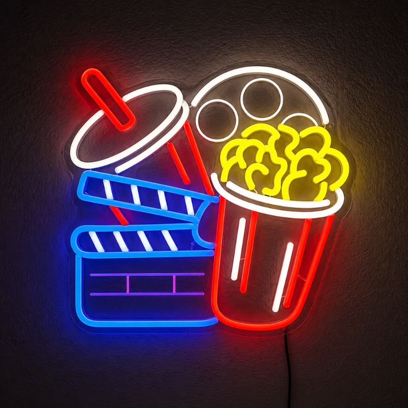 Home Cinema Neon Sign - Movie Night Wall Decor
