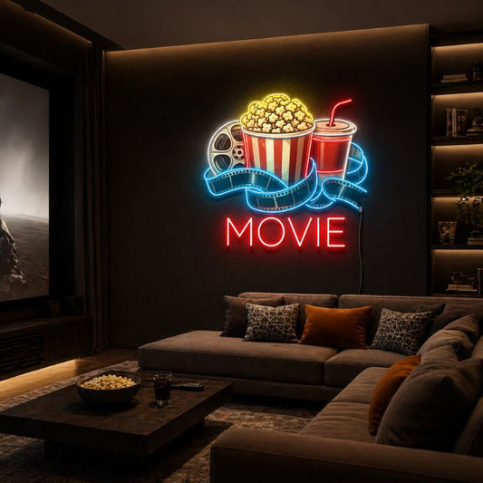 Home Cinema Neon Sign - Movie Wall Decor Light