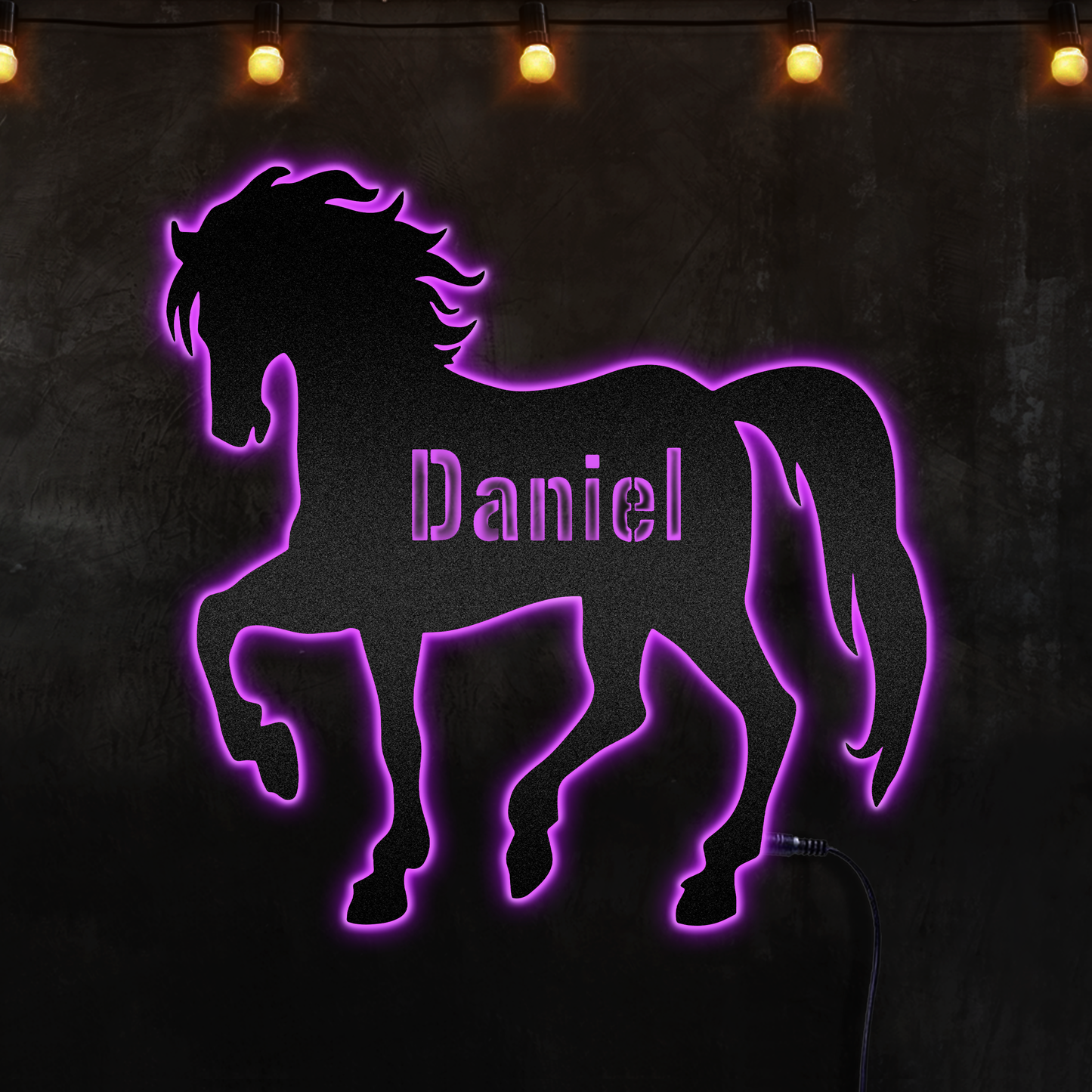 Horse Personalized - Led Light Metal - Owls Matrix LTD