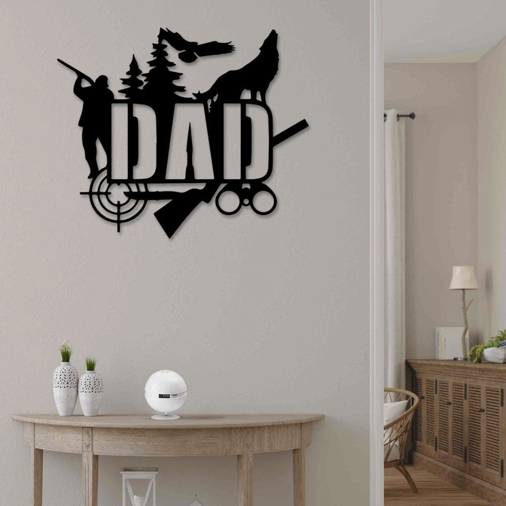 Hunting and Wolf Hunter With Dad - Led Light Metal - Owls Matrix LTD