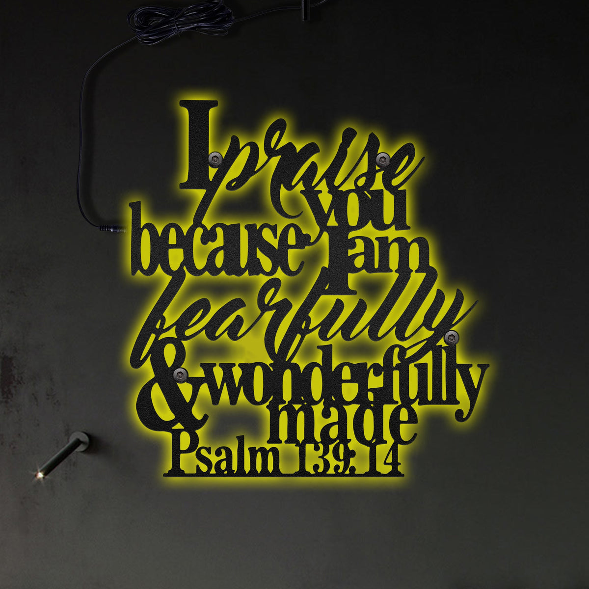 Jesus I Praise You - Led Light Metal - Owls Matrix LTD