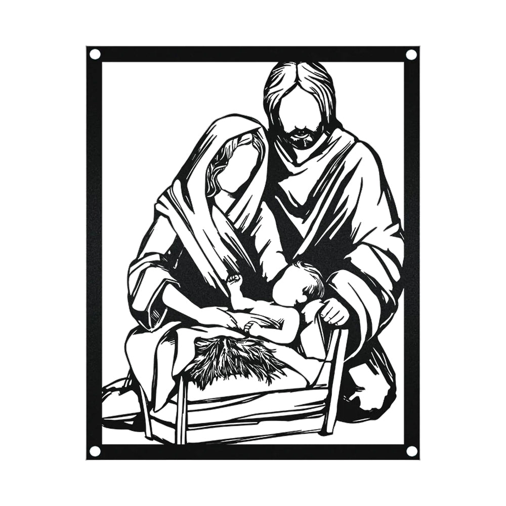 Jesus Mary & Joseph Catholic - Led Light Metal - Owls Matrix LTD