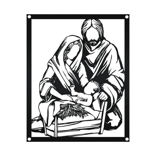 Jesus Mary & Joseph Catholic - Led Light Metal - Owls Matrix LTD