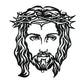 Jesus Minimalist Jesus Face Catholic - Led Light Metal - Owls Matrix LTD