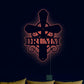 Jesus Split Letter Cross Monogram Personalized - Led Light Metal - Owls Matrix LTD