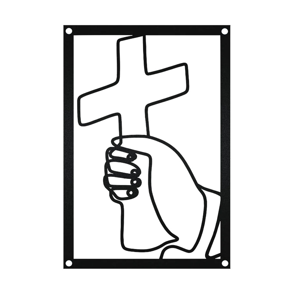 Jesus The Cross Of Christ Christian Jesus - Led Light Metal - Owls Matrix LTD