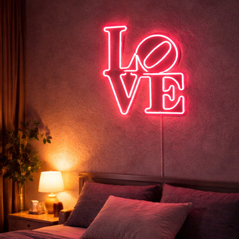 LOVE Neon Sign – Romantic LED Wall Decor for Bedroom & Couple Aesthetic