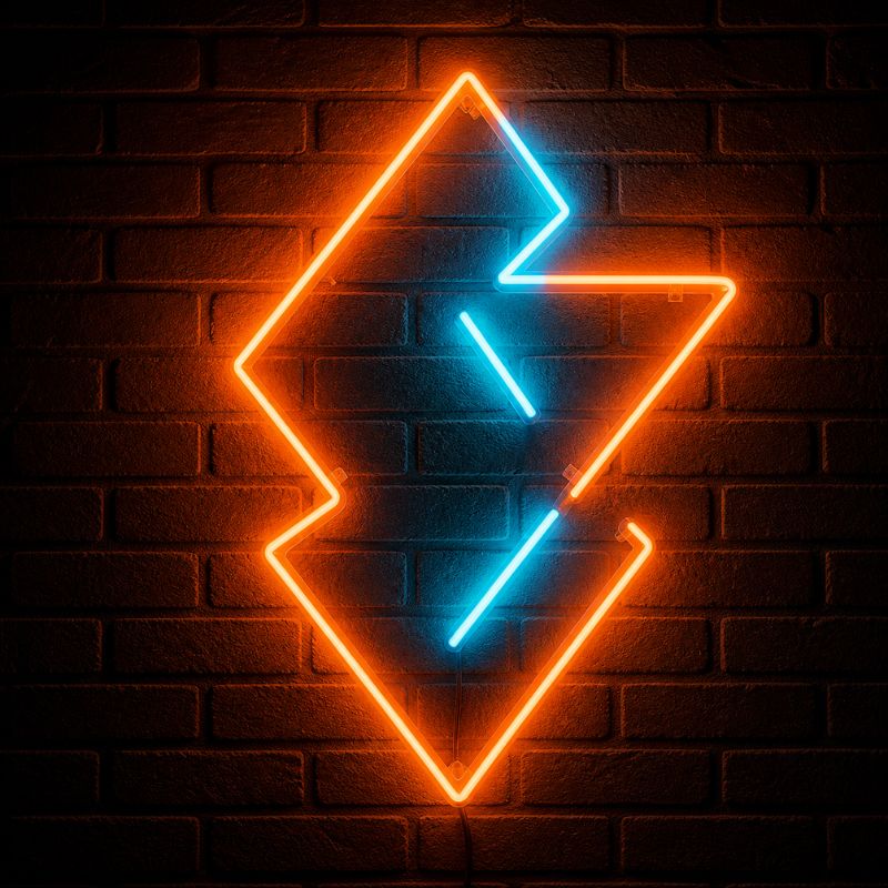Lightning Bolt Neon Sign - Geometric LED Wall Decor