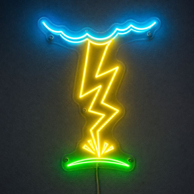 Lightning Bolt Neon Sign - Thunder Strike LED Decor