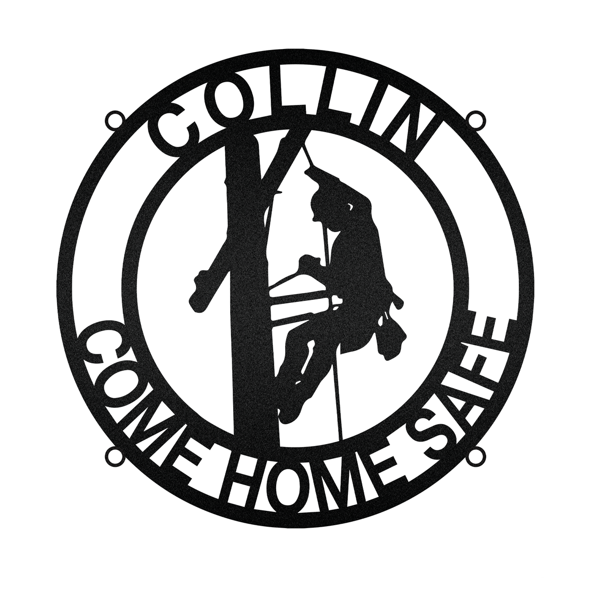 Lineman Come Home Safe Personalized - Led Light Metal - Owls Matrix LTD