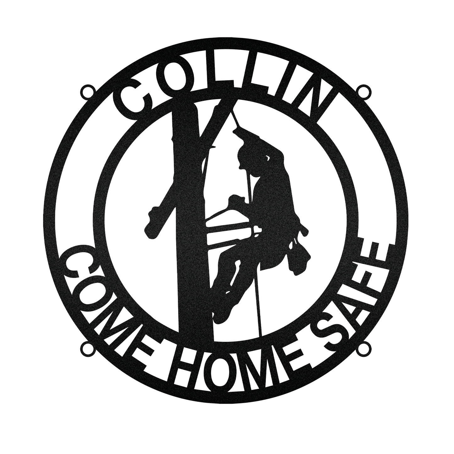 Lineman Come Home Safe Personalized - Led Light Metal - Owls Matrix LTD