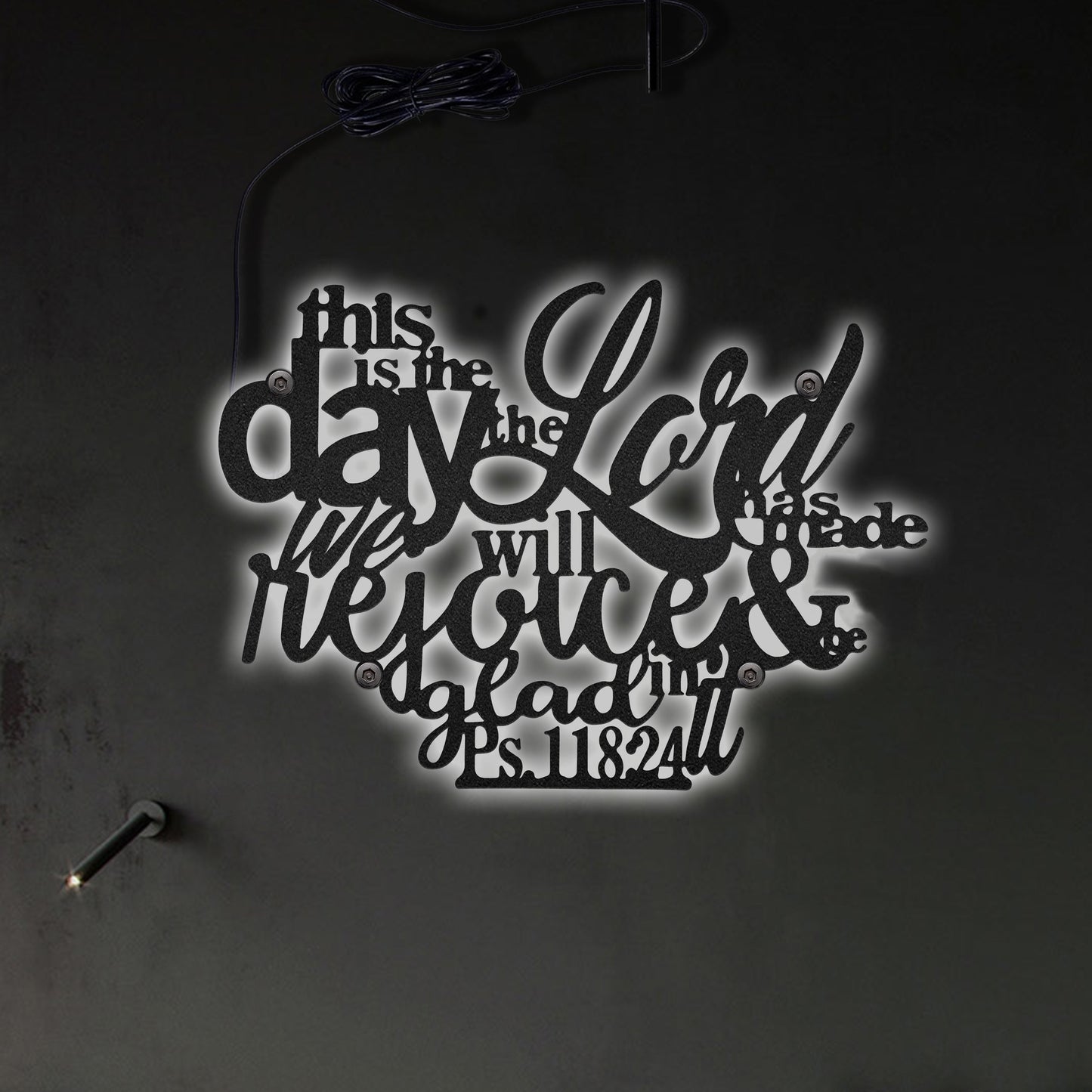 Lord This Is The Day The Lord Has Made - Led Light Metal - Owls Matrix LTD