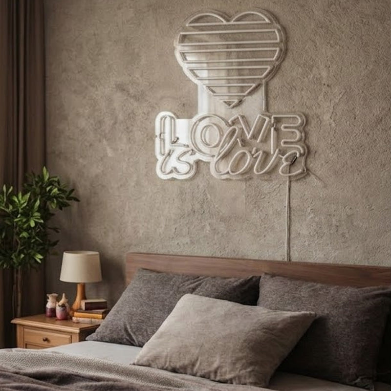 Love Is Love Neon Sign – LGBTQ LED Wall Decor for Bedroom & Pride Aesthetic