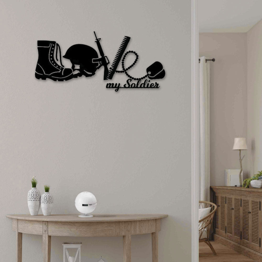 Love My Soldier Style - Led Light Metal - Owls Matrix LTD