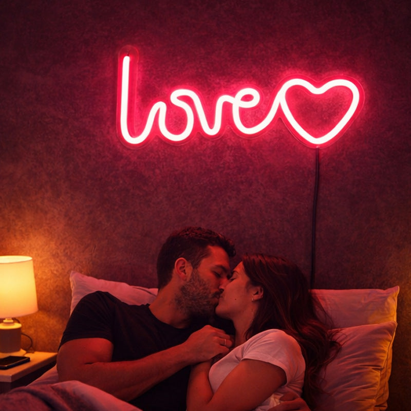 Love Neon Sign – Romantic LED Wall Decor for Bedroom & Couple Room