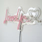 Love You Neon Sign – Romantic LED Wall Decor for Bedroom & Couple Gift