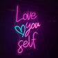 Love Yourself Inspirational Quote Neon Wall Art - LEDTOT