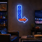 Man Cave Neon Signs - Arrow Direction Lounge Decor