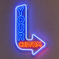 Man Cave Neon Signs - Arrow Direction Lounge Decor