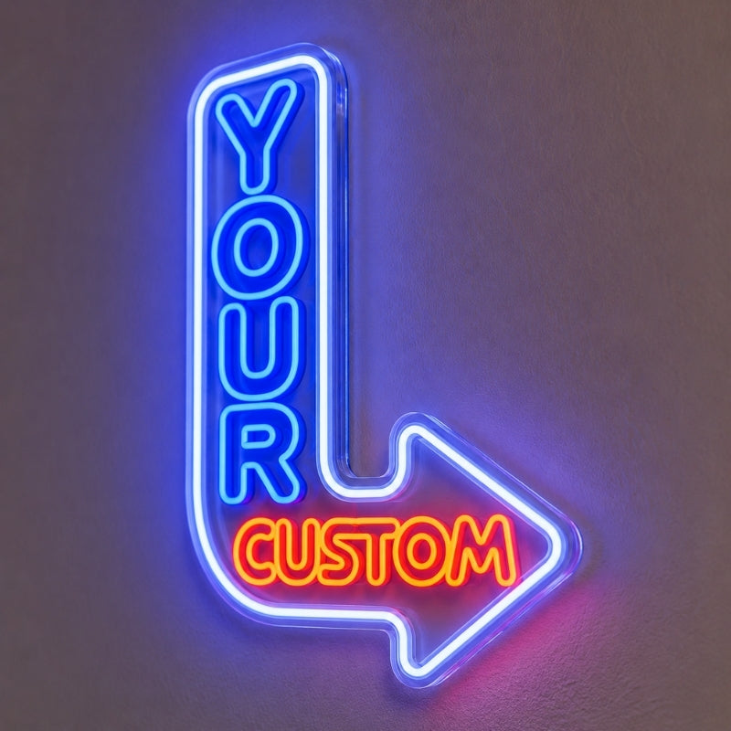 Man Cave Neon Signs - Arrow Direction Lounge Decor