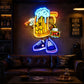 Man Cave Neon Signs - Beer Mug Cartoon Lounge Decor
