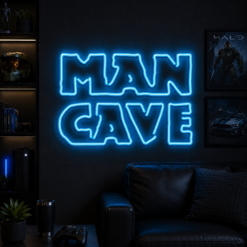 Man Cave Neon Signs - Bold Gamer Lounge Decor