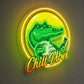 Man Cave Neon Signs - Chill Vibes Crocodile Decor