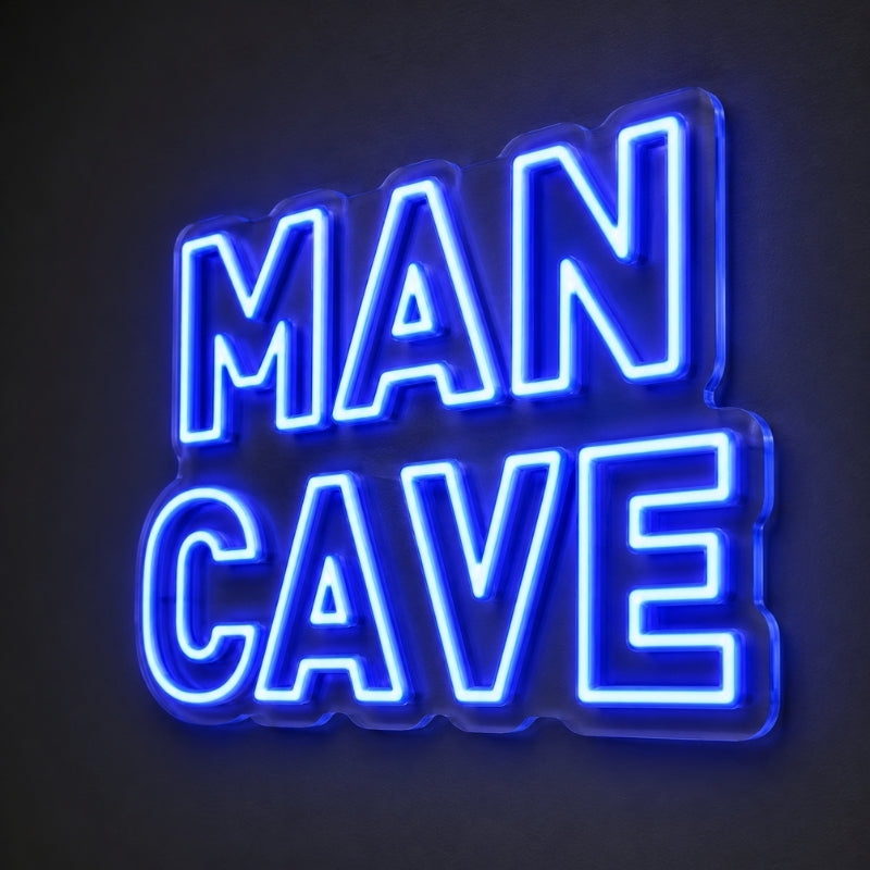 Man Cave Neon Signs - Classic Blue Lounge Decor