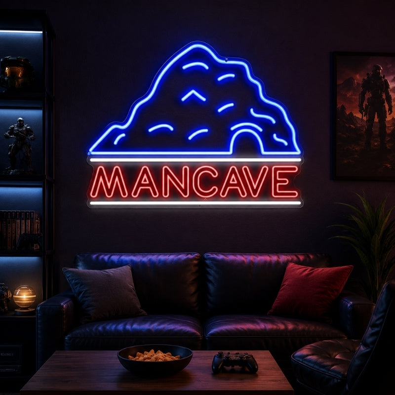 Man Cave Neon Signs - Classic Gaming Lounge Decor
