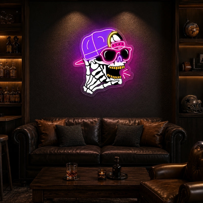 Man Cave Neon Signs - Cool Skull Streetwear Decor