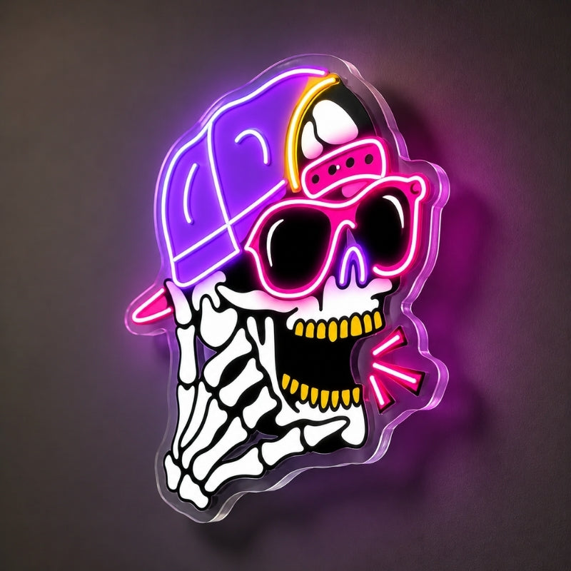 Man Cave Neon Signs - Cool Skull Streetwear Decor