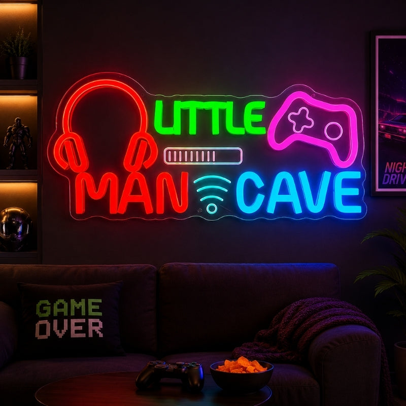 Man Cave Neon Signs - Little Gamer Zone Decor