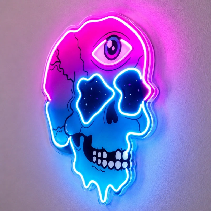 Man Cave Neon Signs - Mystic Skull Vision Wall Decor