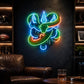 Man Cave Neon Signs - Snake Skull Sports Logo Art