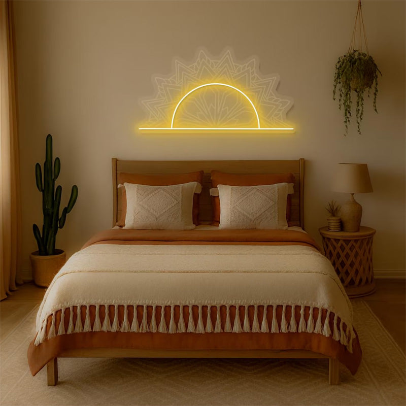 Mandala Sun Boho LED Neon Wall Light - LEDTOT