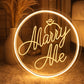Marry Me Circular Neon Sign – Warm White LED for Romantic Proposal & Home Decor