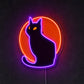 Minimalist Neon Sign Living Room - Black Cat LED Light