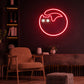 Minimalist Neon Sign Living Room - Red Cat LED Circle