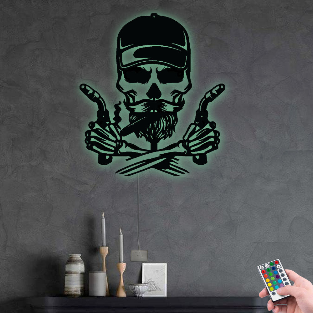 Skull Welder Cool Style - Led Light Metal - Owls Matrix LTD
