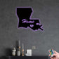 Louisiana Where My Home Is - Led Light Metal - Owls Matrix LTD
