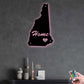 New Hampshire Home Is Best - Led Light Metal - Owls Matrix LTD