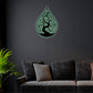 12"x12" Tears Drop Tree Amazing Style - Led Light Metal - Owls Matrix LTD