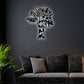 12"x12" Giraffe Flower - Led Light Metal - Owls Matrix LTD