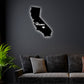 12"x12" California Home Is The Best - Led Light Metal - Owls Matrix LTD