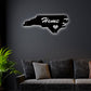 12"x12" North Carolina Home Is My Love - Led Light Metal - Owls Matrix LTD