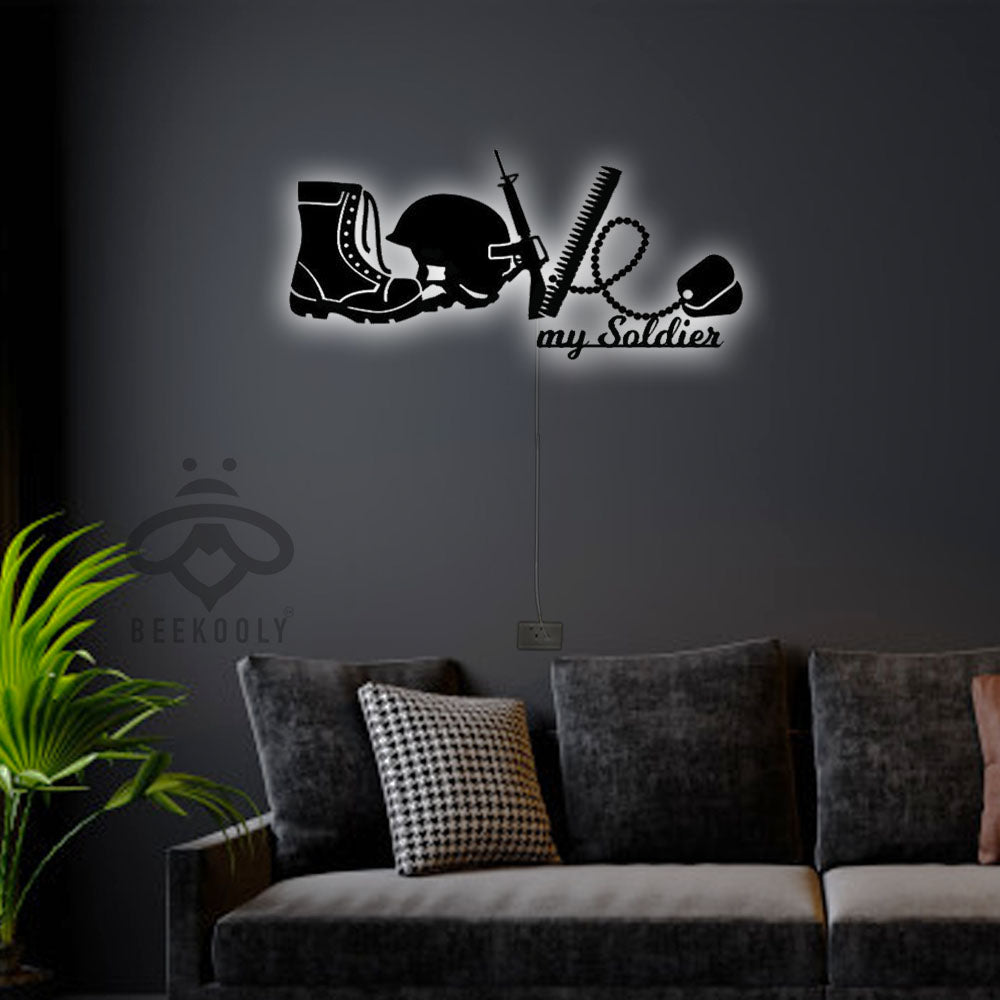 Love My Soldier V2 - Led Light Metal - Owls Matrix LTD