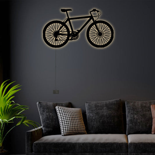12"x12" Bicycle Lover Bike - Led Light Metal - Owls Matrix LTD