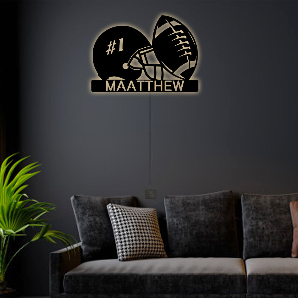 12"x12" Basketball My Favorite Sport Personalized - Led Light Metal - Owls Matrix LTD