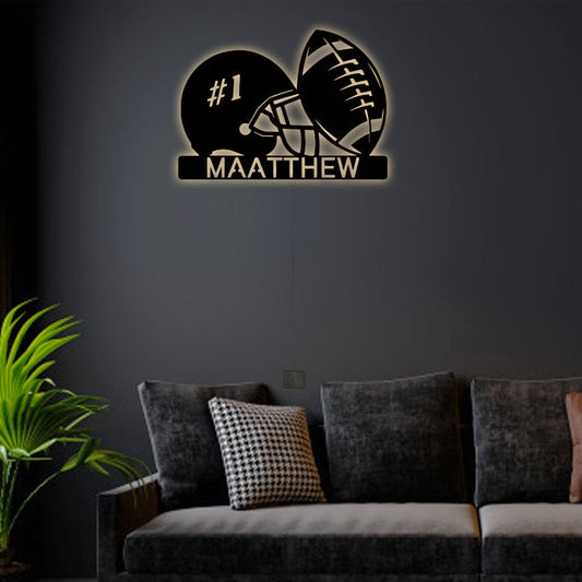 12"x12" Basketball My Favorite Sport Personalized - Led Light Metal - Owls Matrix LTD